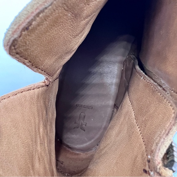 Frye Sierra Whipstitch Bootie Cashew Suede Leather Size 8.5 - Picture 10 of 12